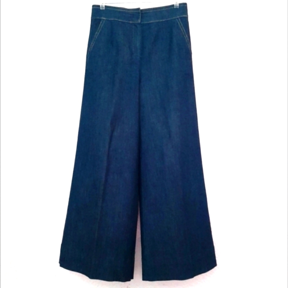ESCADA | vintage style high waisted wide leg denim trousers